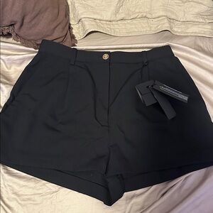 Versace Black Tailored Shorts